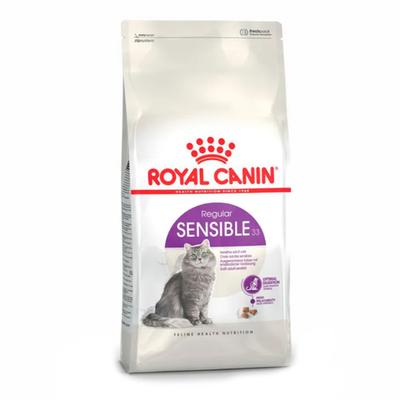 Royal canin sensible 33 2 кг сухой корм для кошек с чувствительной пищеварительной системой в возрасте от 1 года до 7 лет 1х6