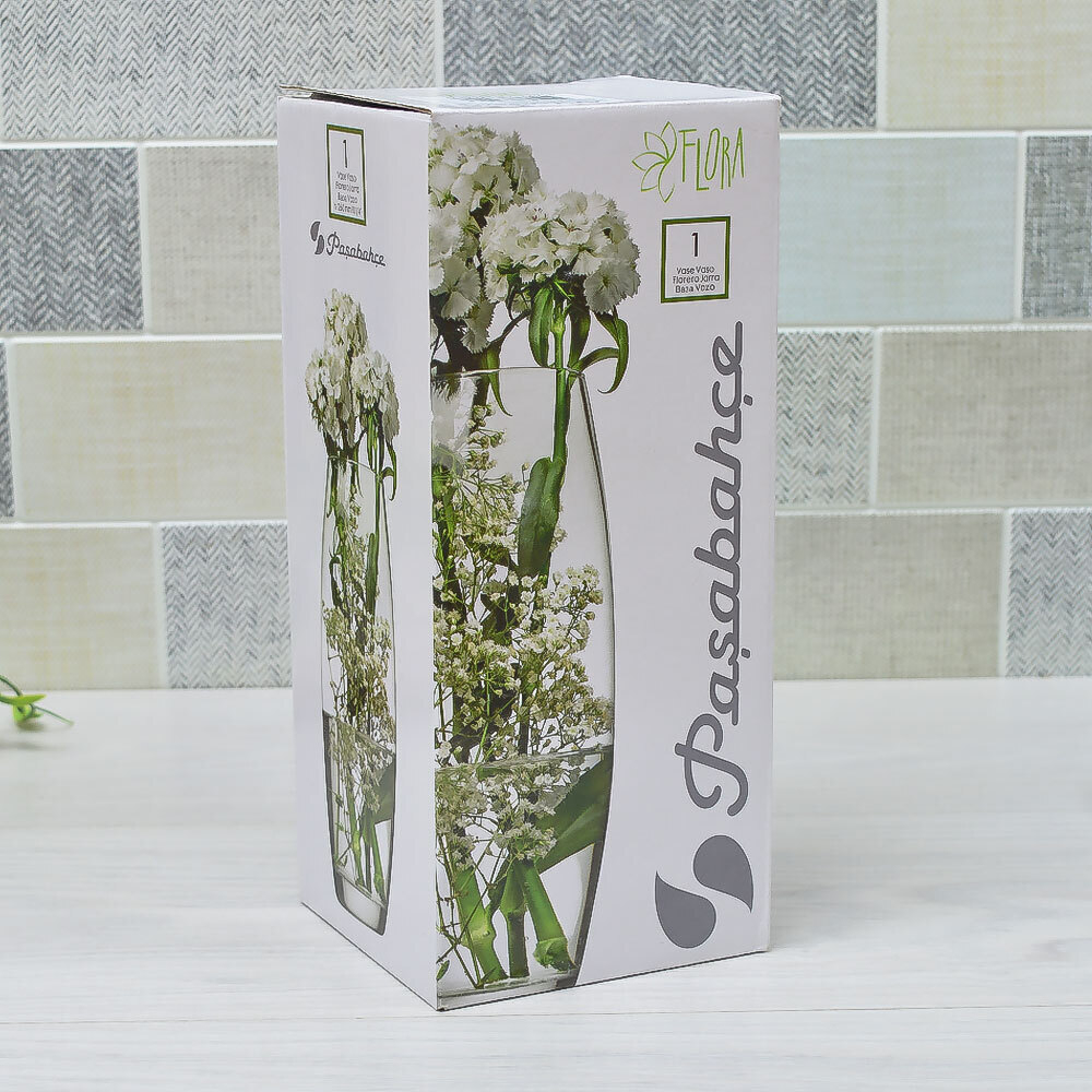 Ваза для цветов клёш Н26 D12 эконом роспись 066/74