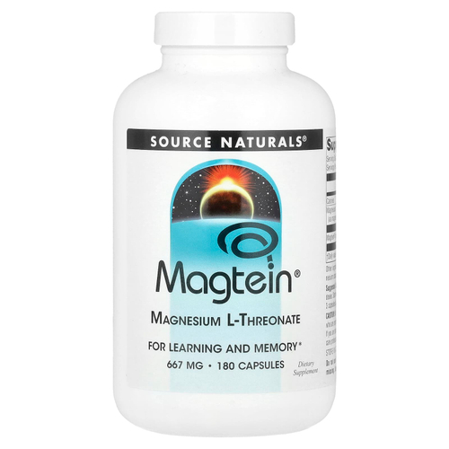 Source Naturals, Magtein®, L-треонат магния, 180 капсул