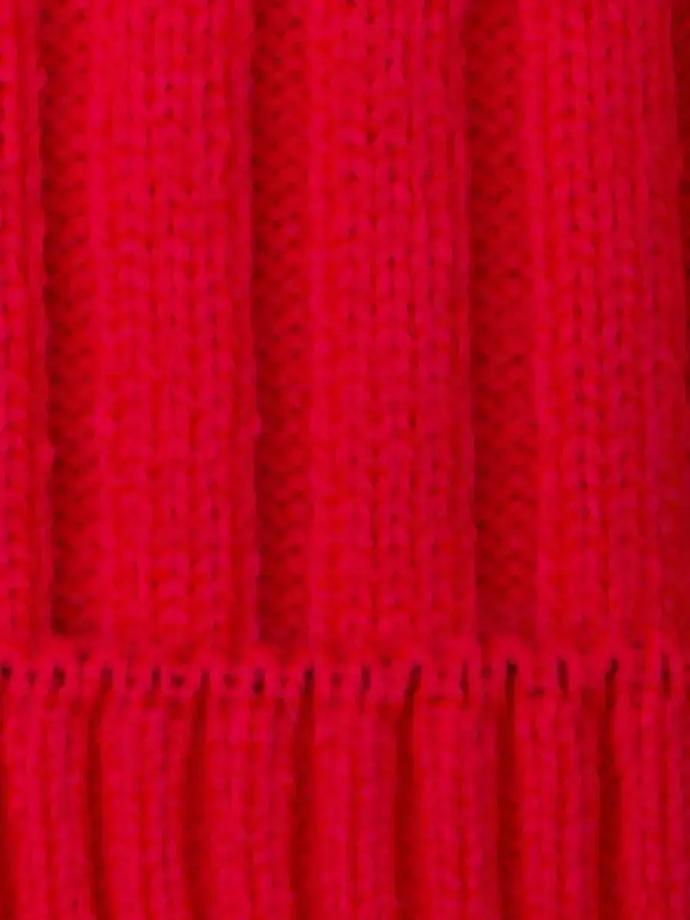 Шапка для девочки осенняя, вязаная, красная