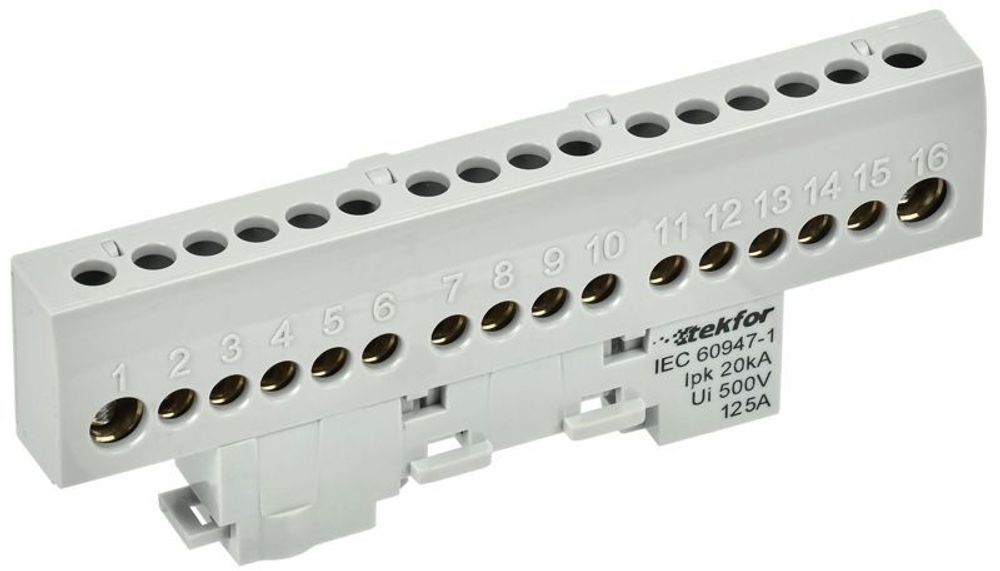 Шина L "фаза" изол. на универс. держ. 8х12-16-Ср TEKFOR IEK TF-NN20-16-KL-K03