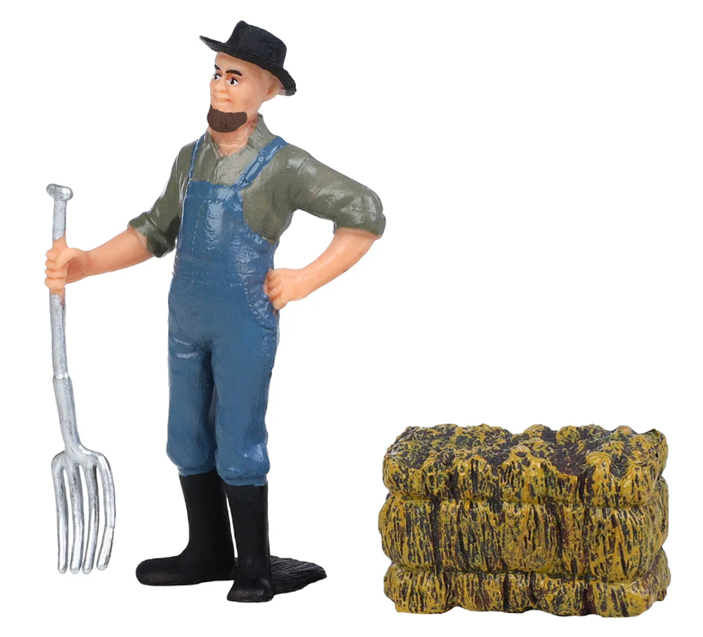 Игровой набор Masai Mara Мир лошадей: лошадь, фермер, ограждение, вилы.