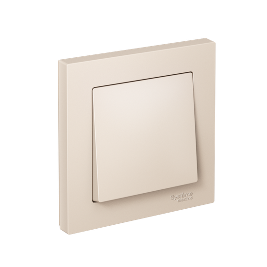 Выключатель 1-кл. СП AtlasDesign 10А IP20 (сх. 1) 10AX в сборе беж. SE ATN000212