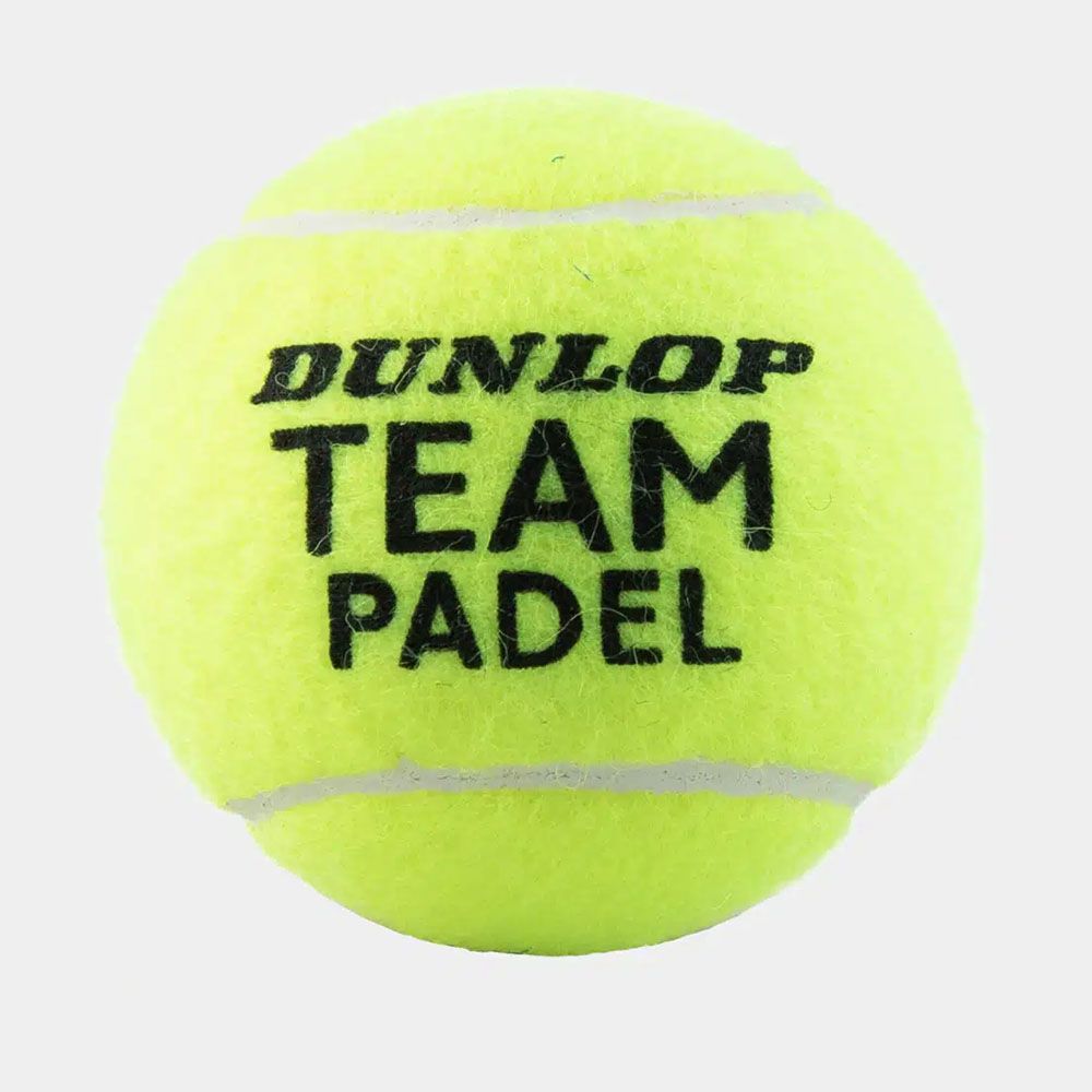 Мяч для падела Dunlop Team Padel, 601553, уп.3 шт, сукно, нат.резина,желтый