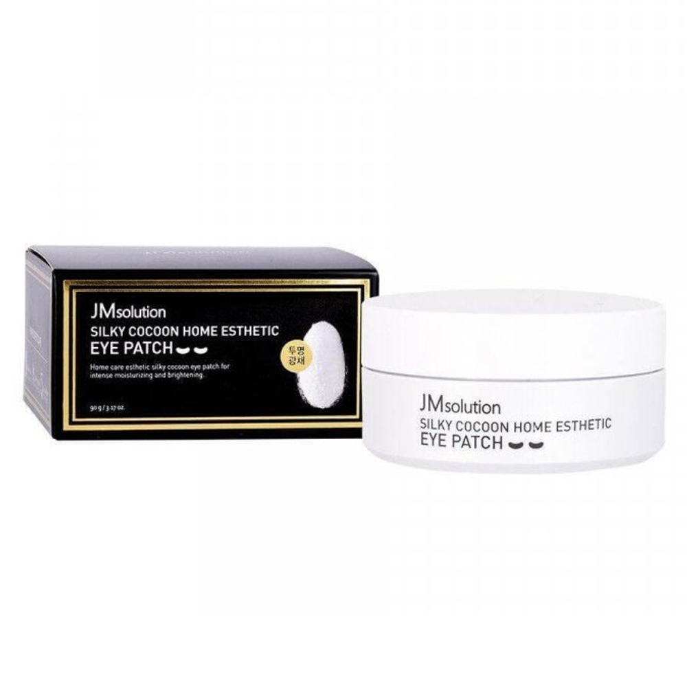 Гидрогелевые патчи с протеинами шёлка JMsolution Silky Cocoon Home Esthetic Eye Patch