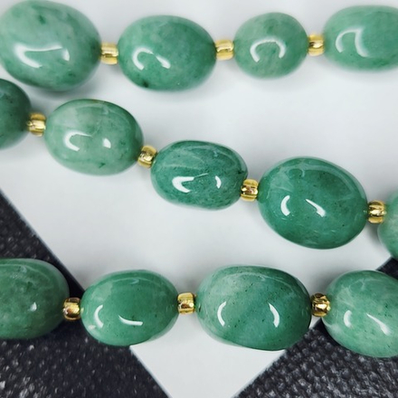 Авантюрин, крупная галтовка, 10-15 мм, камни овалы бочонки, штучно