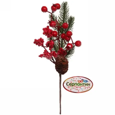 Ветка хвойная «Зимнее настроение»", 36 см