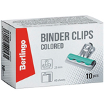 Зажимы-бульдоги для бумаг 25мм,10шт. цветные (Berlingo)