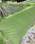 Комплект в кроватку 6-ти предметный "Заяц с зонтом" зеленый, Веллкид