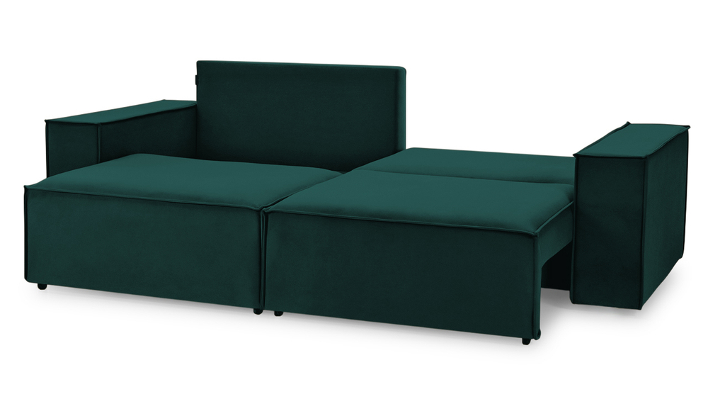 Диван Софт 2 Velutto 20 240*94*80 см, темно-зеленый Велютто Еврокнижка Фиеста