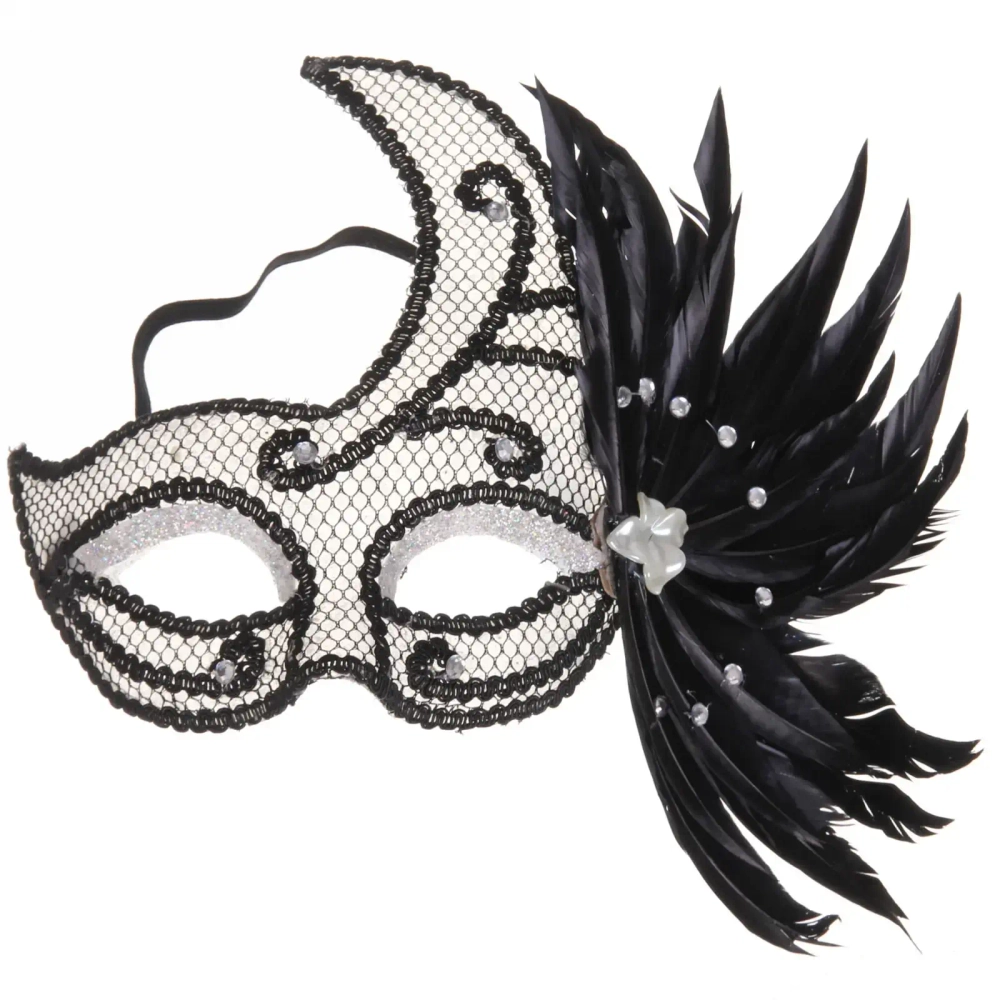 Маска карнавальная «Богема», черный