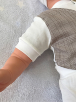 Трикотаж. трехпредм. для мальчика "Жилет" (кофта кор.р., ползунки, шапочка) Артикул: 0302И (Размер: 62)