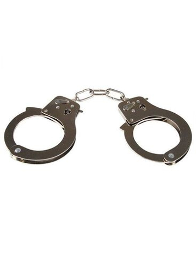 Металлические наручники с ключами (Цвет: серебро)