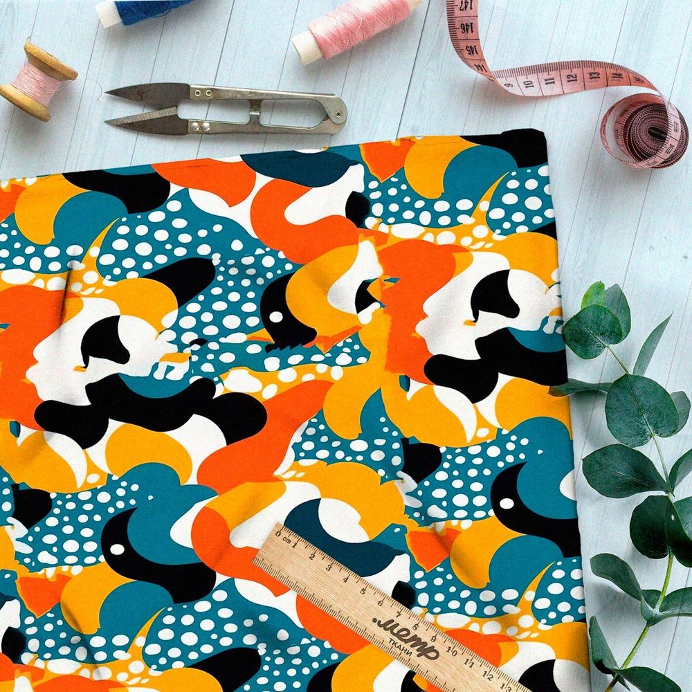 Ткань премиум сатин магический осадок