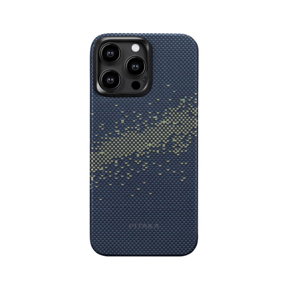 Чехол Pitaka Fusion Weaving MagEZ Case 4 для iPhone 15 Pro Milky Way Galaxy