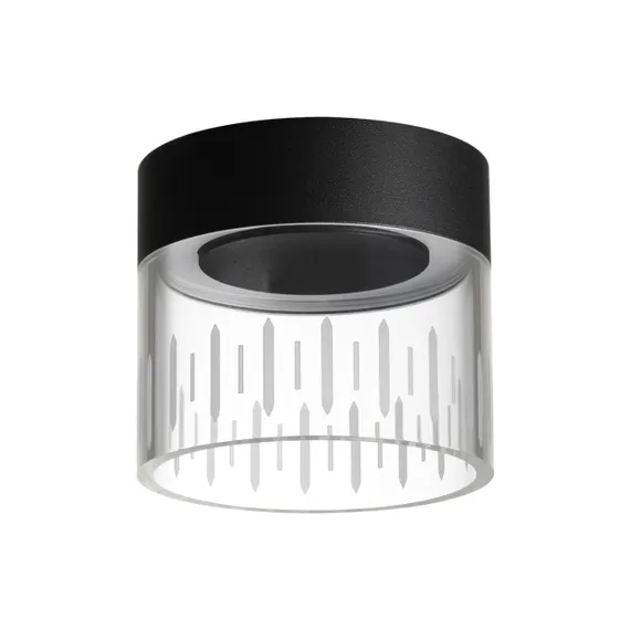 359002 OVER NT23 332 черный Светильник накладной светодиодный IP20 LED 4000K 10W 85-265V AURA