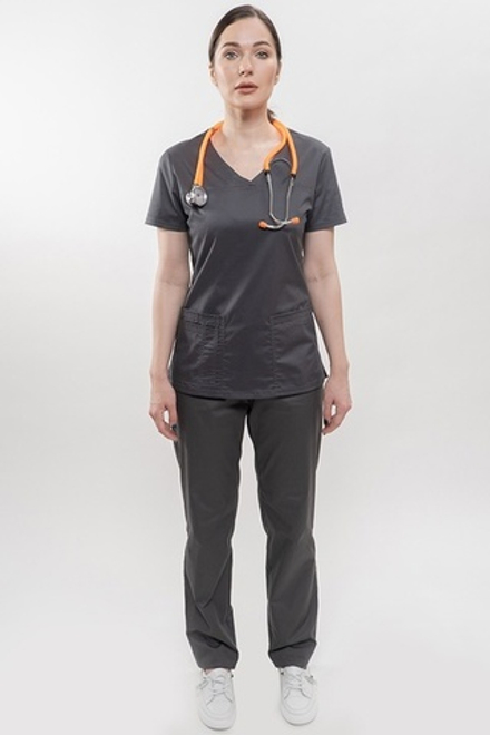 Медицинский топ Доктор Чехов, арт.5110 Pewter