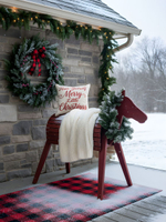 Конь деревянный 115х70х135, Харри, фигура, декорация, массив сосны, красный, Dipriz