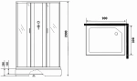 Душевая кабина Niagara Classic NG-33984-14QBK 90x80
