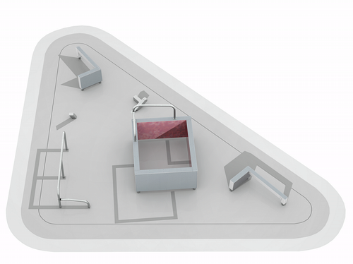 Треугольная площадка для прыжков