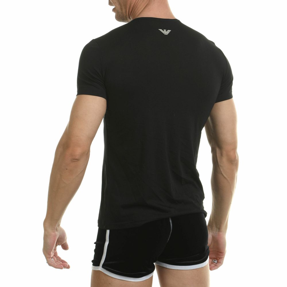 Мужская футболка черная Emporio Armani