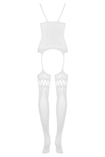 Ажурный полупрозрачный кэтсьюит с доступом (Размер: S-M-L) (Цвет: черный)