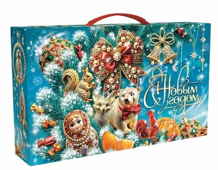 Подарочная коробка для конфет "МалаХит" 750гр (1/200шт)