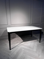 Стол обеденный Ist Casa Блум, 160х90х75 см, белая керамика, черный