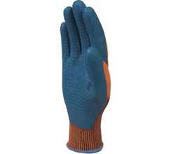 Перчатки VE733 полиэстеровые с латексным покрытием Delta Plus VE733OR10