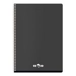 Тетрадь А4, 96 л., BRAUBERG, гребень, клетка, матовая ламинация, "Минимал" (микс в спайке), 405318