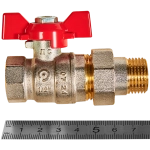 Кран шаровой полнопроходной ROMMER - 1/2" (ВР/НР, PN40, ручка-бабочка)
