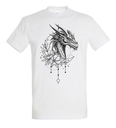 Футболка с принтом «Дракон Среброкрылый», цвет белый, р-р 52