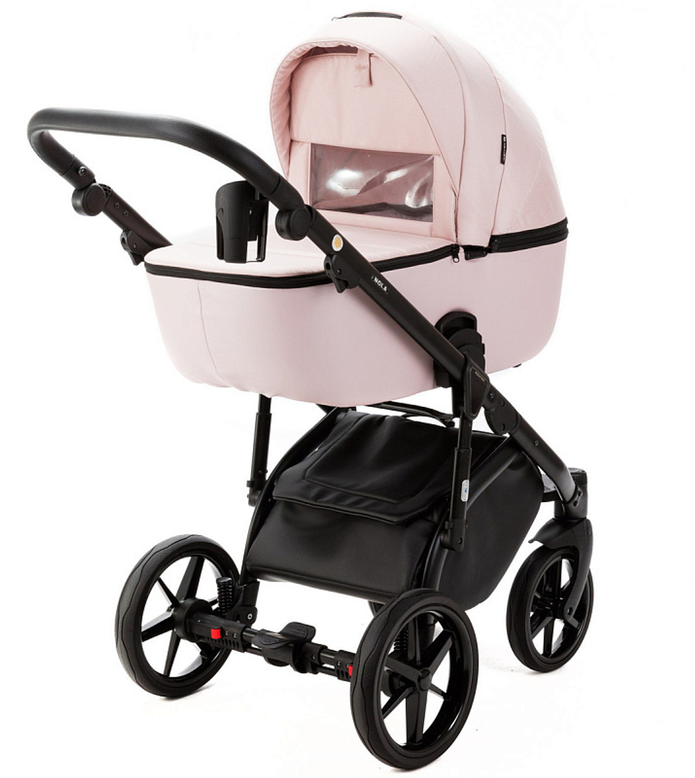 Детская коляска Adamex Nola 2 в 1 N-PS162 (СВ. РОЗ + СВ.РОЗ.ПЕРЛ. КОЖА)