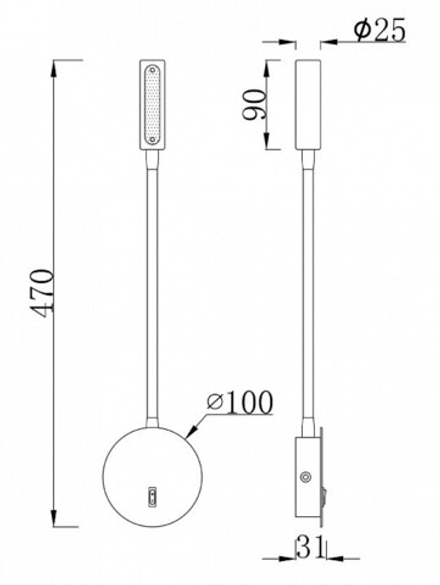 Бра Maytoni Stem C035WL-L3B3K