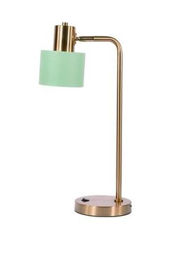 T2687/1B PLATING BRASS+GREEN (1/6) Настольная лампа NW