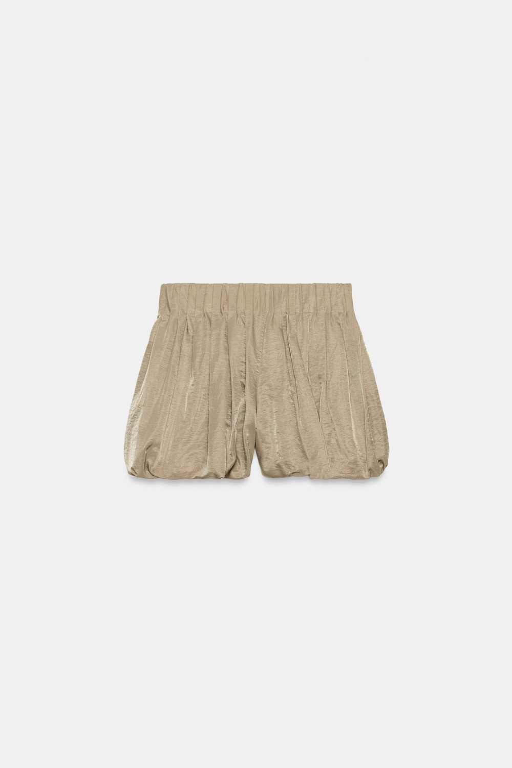 ZARA ШОРТЫ-БАЛЛОНЫ С ПРЯЖКОЙ, ПЕСОЧНЫЙ