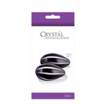 Вагинальные шарики из стекла Cristal (черный с белым) (Цвет: черный с белым)