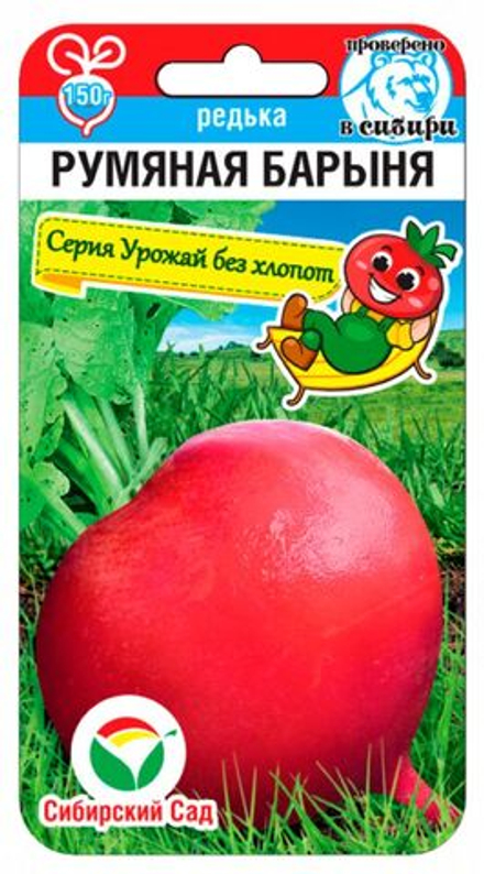 Редька РУМЯНАЯ БАРЫНЯ цв.пак. 1г Сибирский Сад