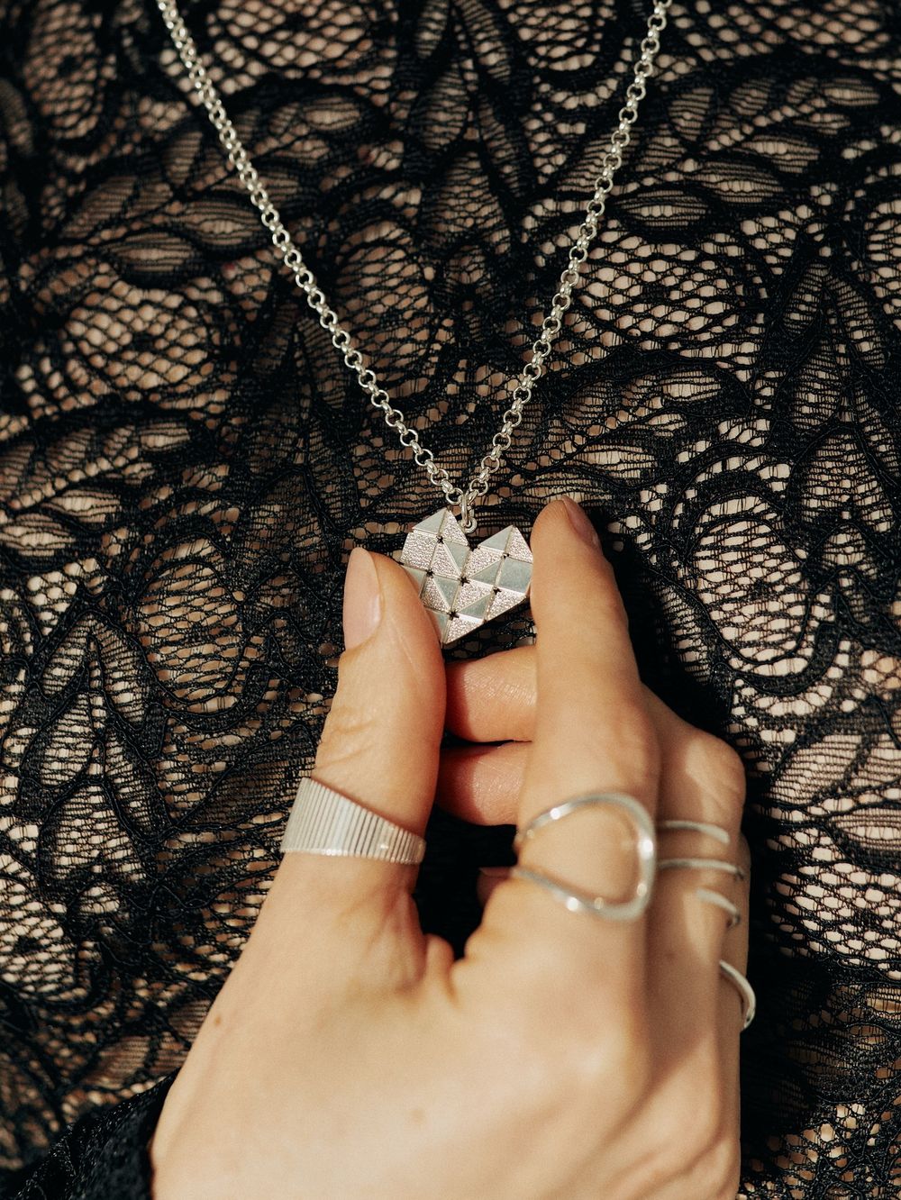 Подвеска Сердце змейка рубика