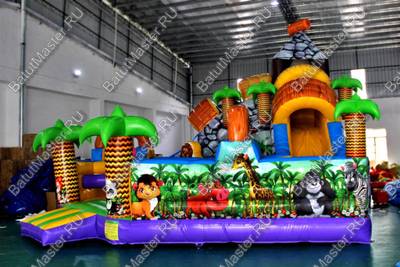 Надувной батут "В гостях у зебры"