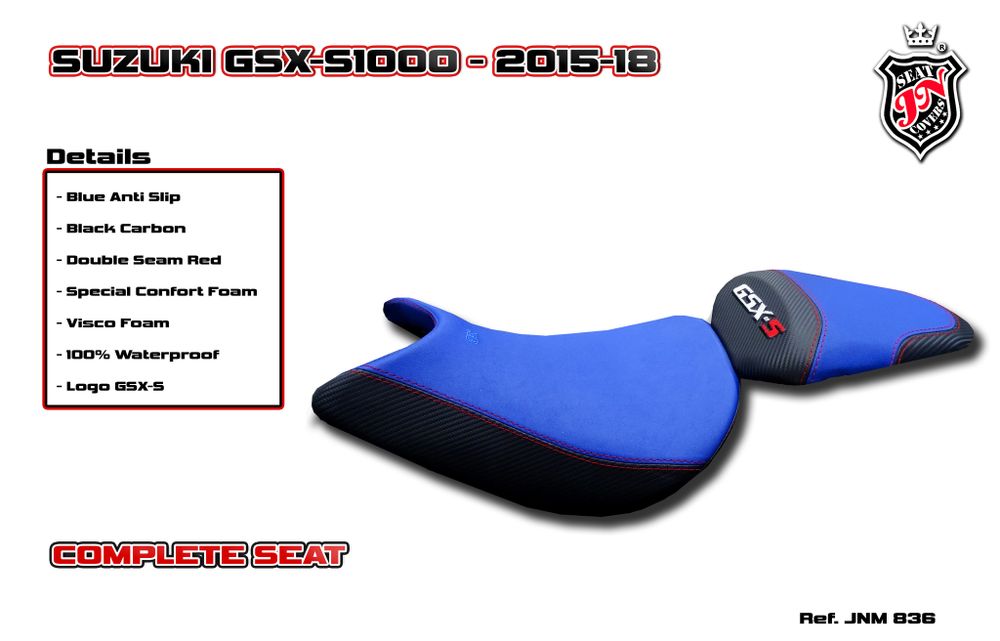 Suzuki GSX-S 1000 2015-2018 JN-Europe полное сиденье Комфорт Вискоза (JN+Visco)