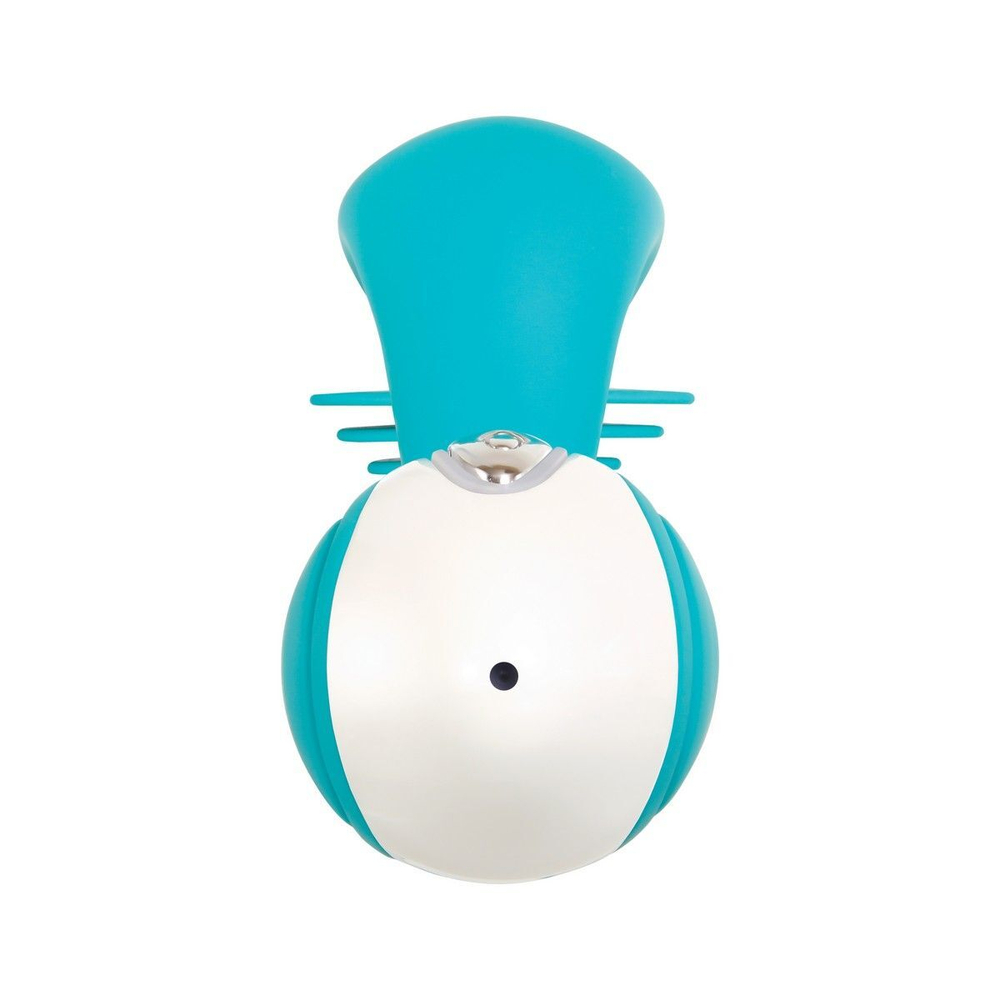 Голубой вибратор-кролик с функцией поступательных движений