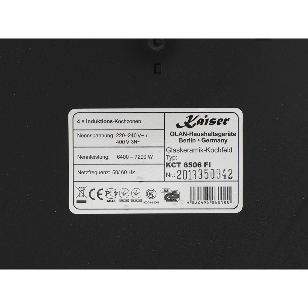 Индукционная варочная поверхность Kaiser KCT 6506 FI