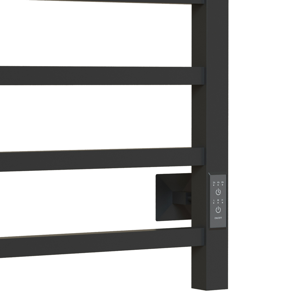 Полотенцесушитель MIXLINE FORTUNE  80х50 (таймер, 425 Вт, 8 перекладин) электрический ГРАФИТ