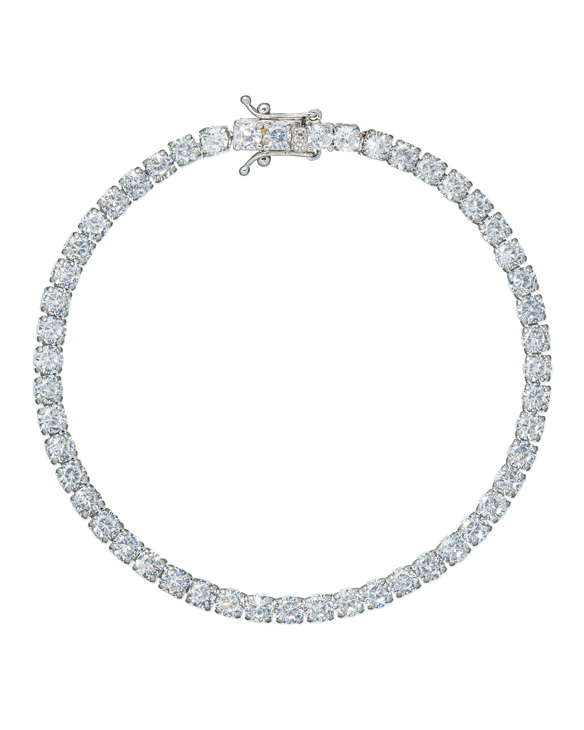 Браслет- теннисный M, серебро