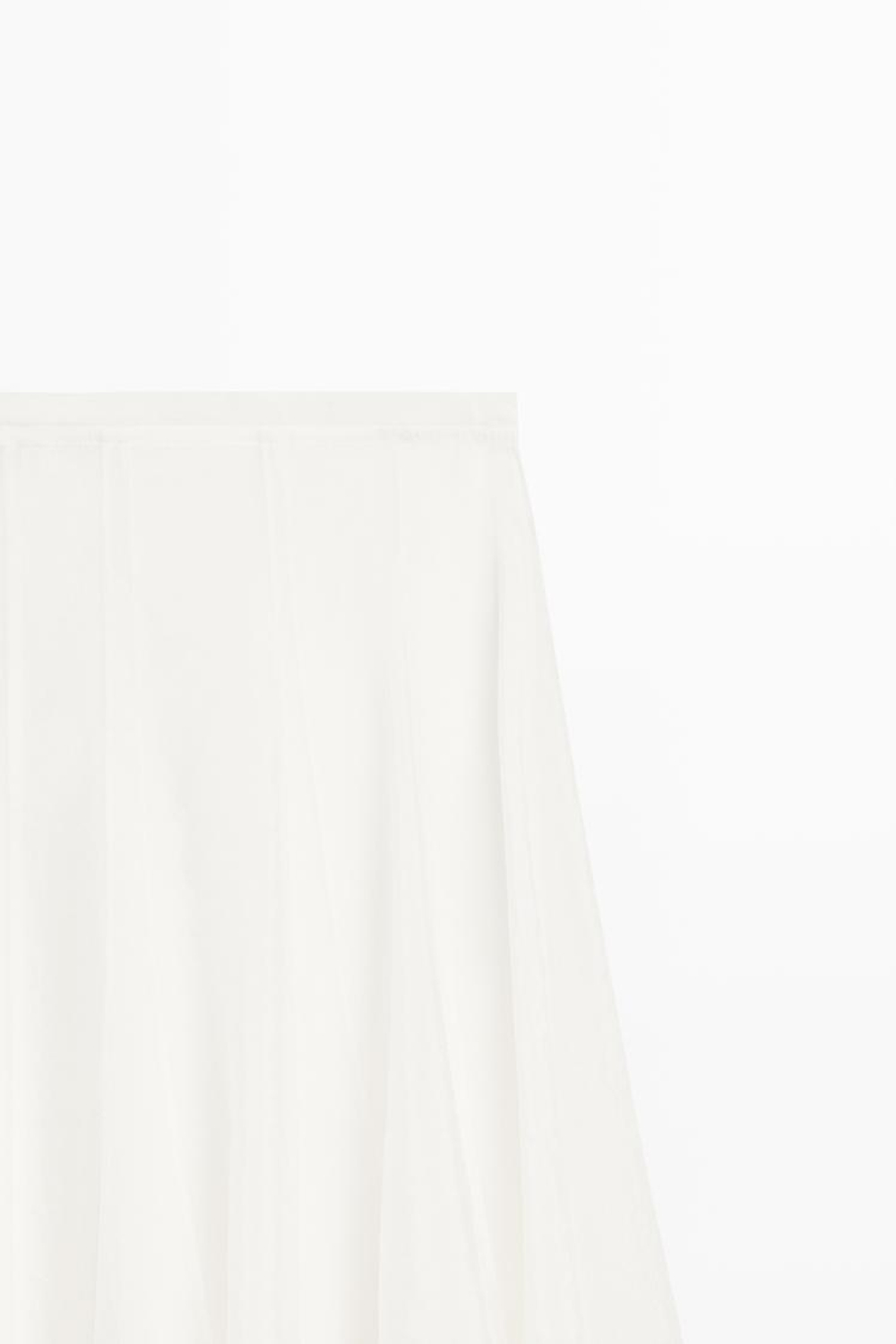 Massimo Dutti Струящаяся расклешенная юбка миди, белый