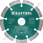 KRAFTOOL LASER-UNIVERSAL 125 мм (22.2 мм, 10х2.4мм), алмазный диск (36680-125)