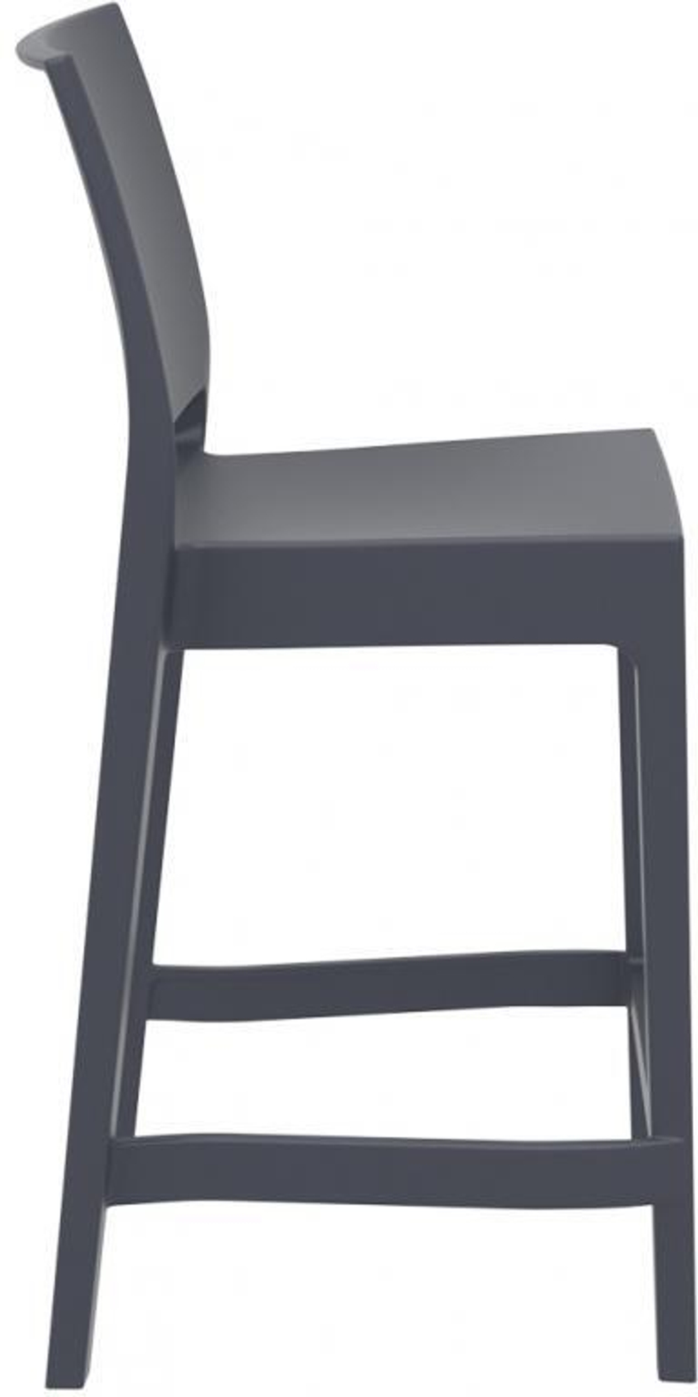 Стул пластиковый полубарный, Siesta Contract Maya Bar 65, темно-серый