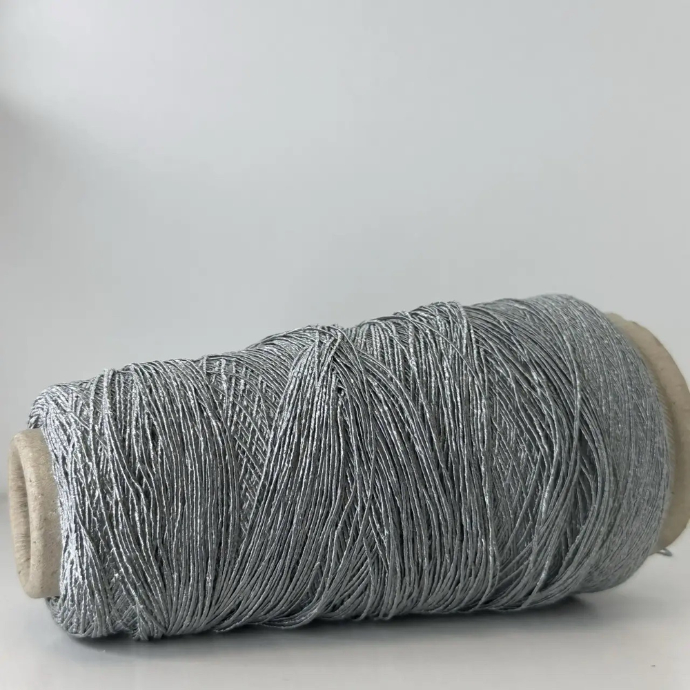 BURRO - Filati Color; 54% хлопок, 46% люрекс; 640м/100гр; col. 000927, цвет: серый