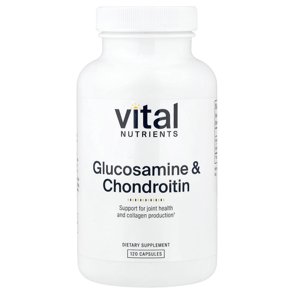 Vital Nutrients, глюкозамин и хондроитин, 120 капсул